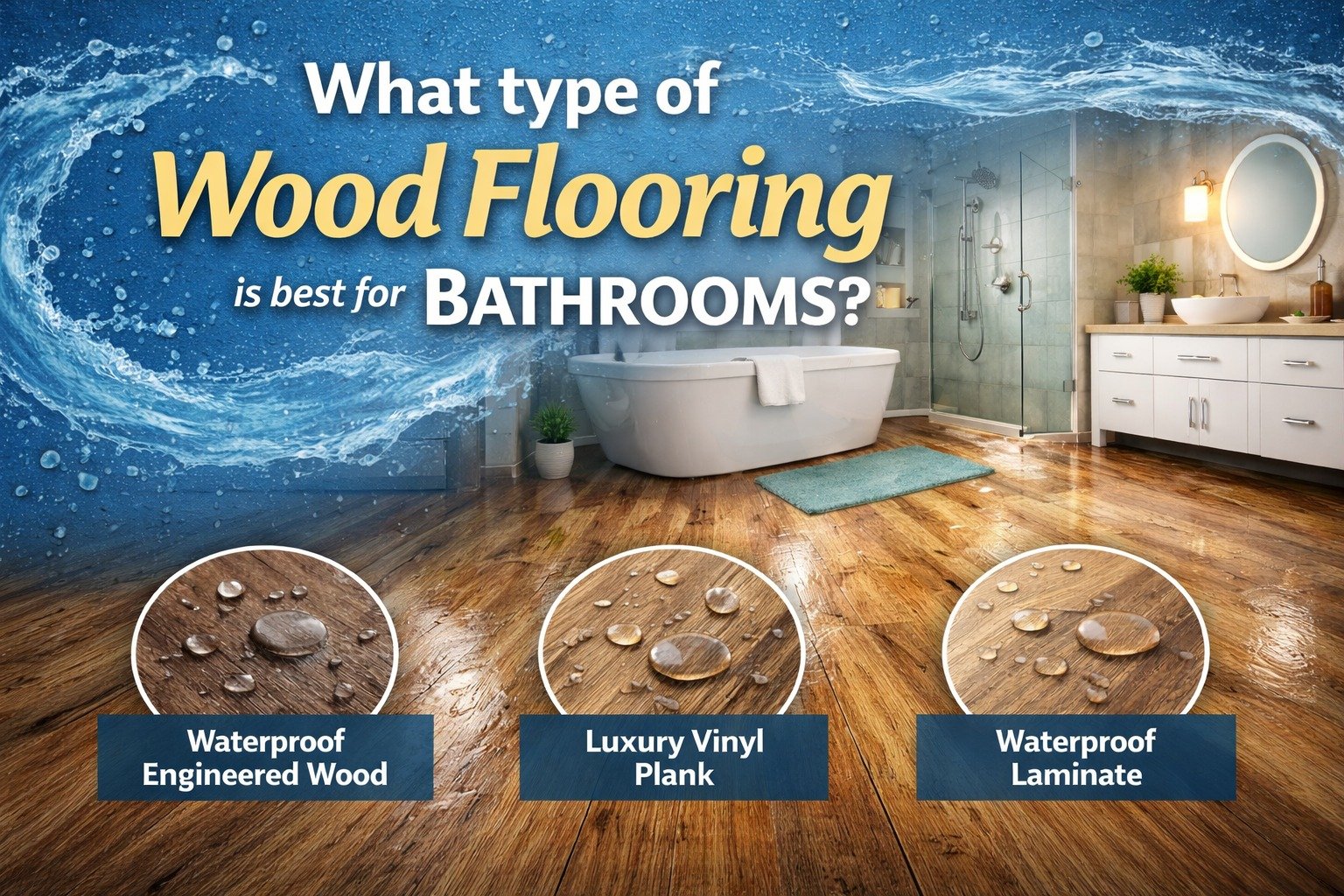 What type of wood flooring is best for bathrooms?