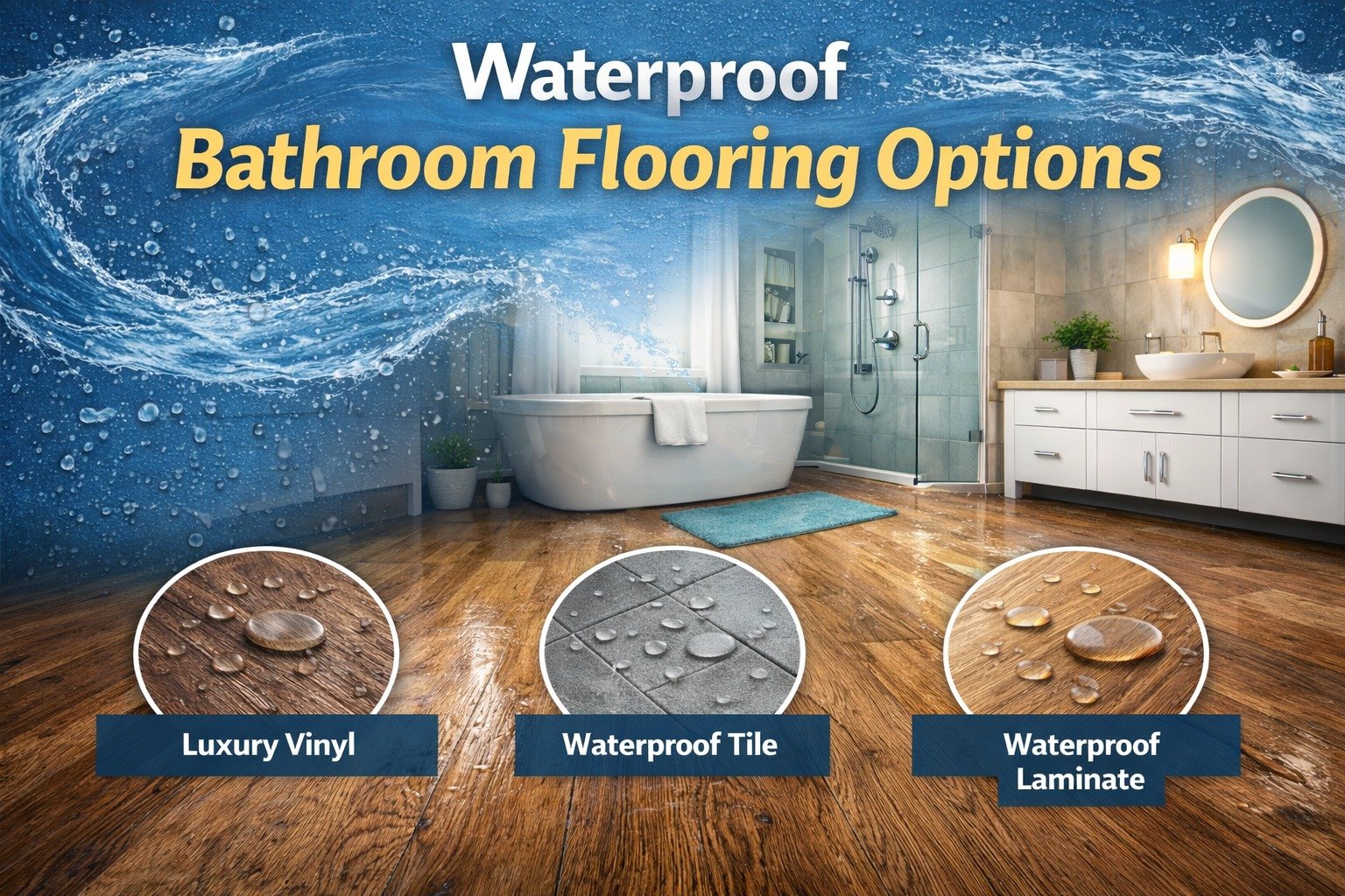 Waterproof bathroom flooring options