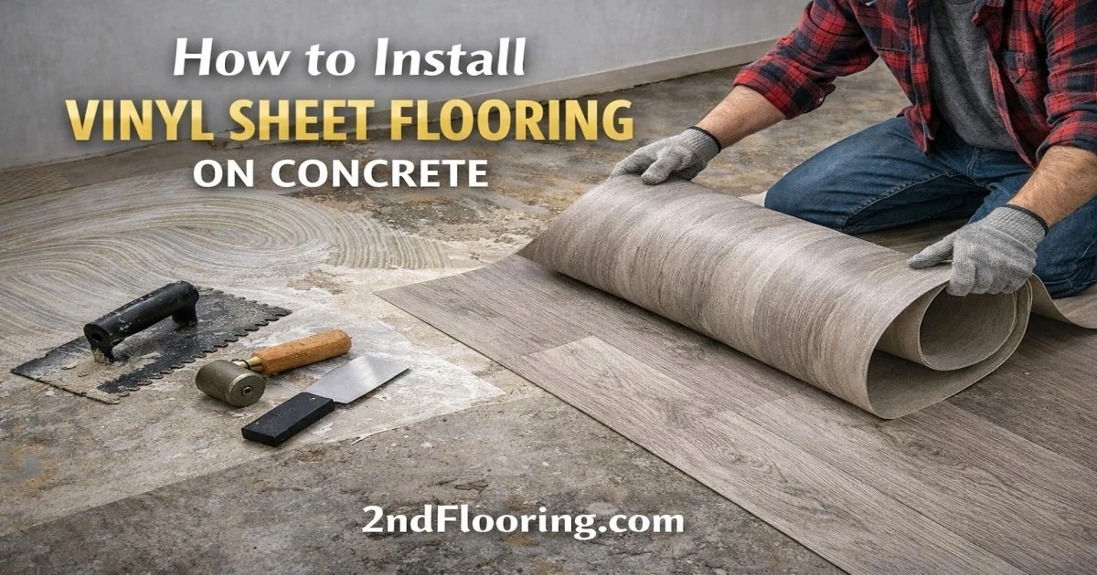 How to install vinyl sheet flooring on concrete