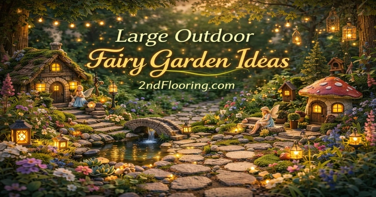 Large outdoor fairy garden ideas