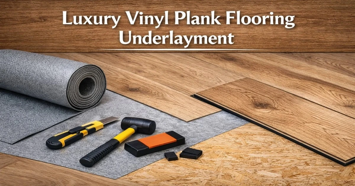 Luxury vinyl plank flooring underlayment