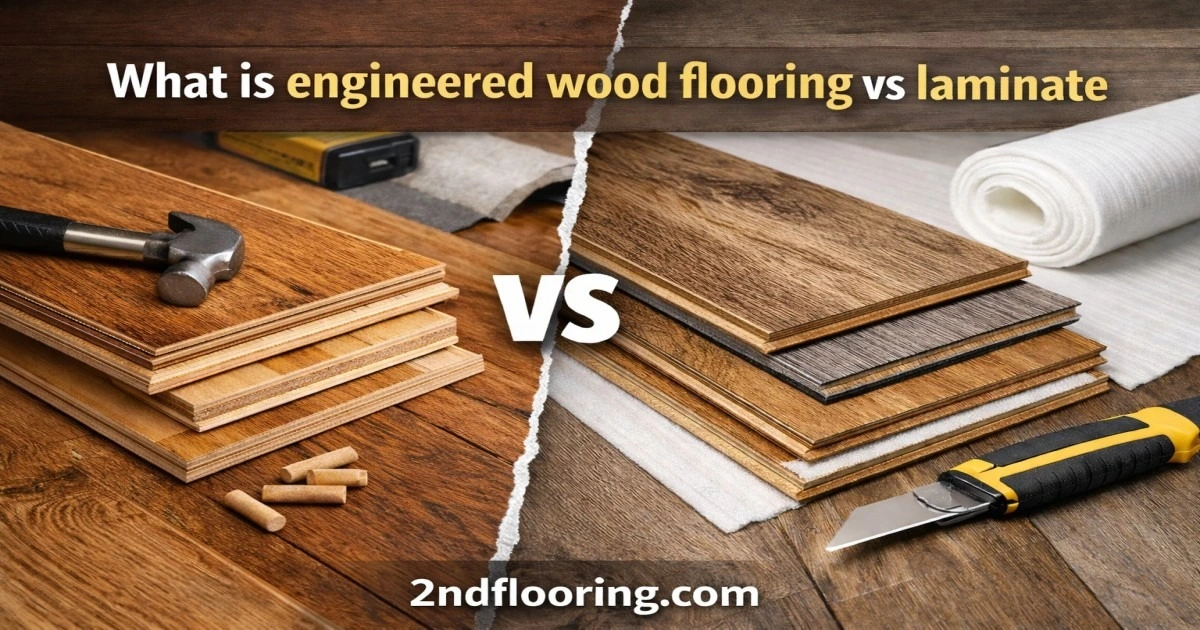 What is engineered wood flooring vs laminate