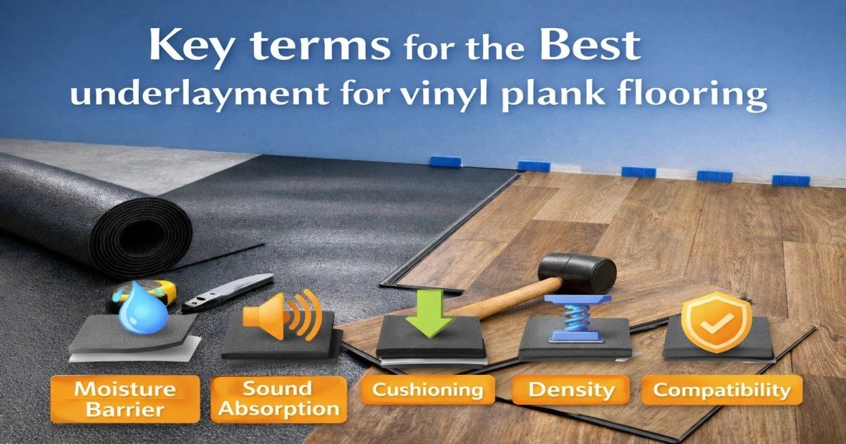 Key terms for the Best underlayment for vinyl plank flooring